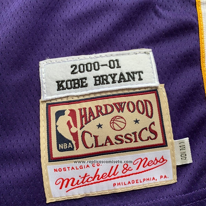 Camiseta Los Angeles Lakers Kobe Bryant #8 Icon 2000-01 Finals Bound Violeta